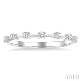 1/5 Ctw Round Cut Diamond Fashion Band in 10K White Gold